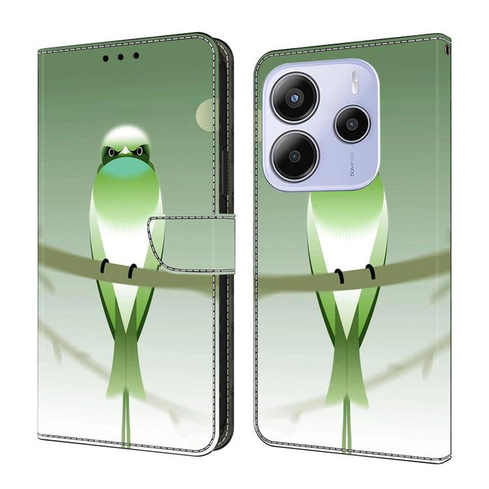 Funda para teléfono de cuero vegano pintado con efecto cristal, For Redmi 15C 5G / 4G Global 171mm, For Redmi Note 14 4G 164.84mm, For Redmi Note 14 Pro+ 5G / Poco X7, For Redmi Note 14 Pro 4G, For Redmi Note 14 4G 163.25mm, For Redmi Note 14 5G