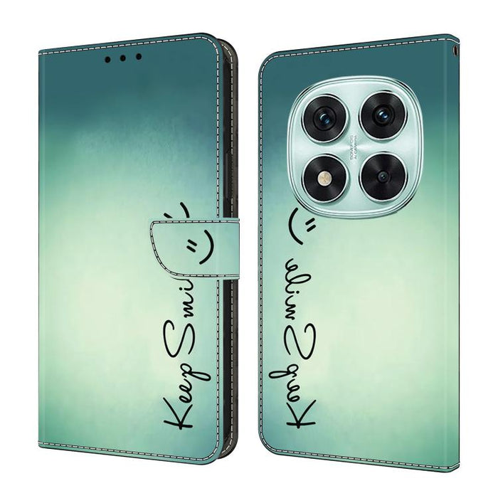 Funda para teléfono de cuero vegano pintado con efecto cristal, For Redmi 15C 5G / 4G Global 171mm, For Redmi Note 14 4G 164.84mm, For Redmi Note 14 Pro+ 5G / Poco X7, For Redmi Note 14 Pro 4G, For Redmi Note 14 4G 163.25mm, For Redmi Note 14 5G