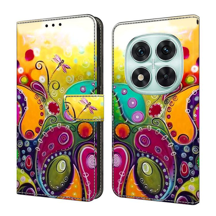 Funda para teléfono de cuero vegano pintado con efecto cristal, For Redmi 15C 5G / 4G Global 171mm, For Redmi Note 14 4G 164.84mm, For Redmi Note 14 Pro+ 5G / Poco X7, For Redmi Note 14 Pro 4G, For Redmi Note 14 4G 163.25mm, For Redmi Note 14 5G