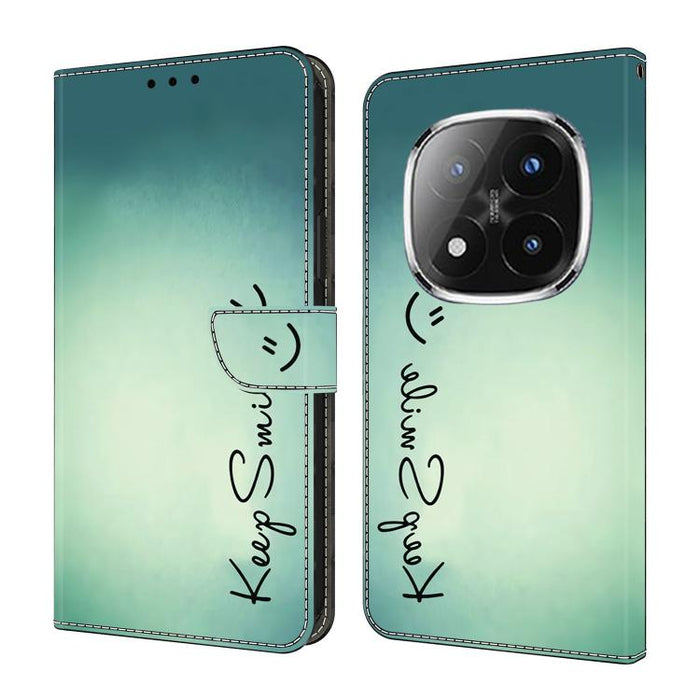 Funda para teléfono de cuero vegano pintado con efecto cristal, For Redmi 15C 5G / 4G Global 171mm, For Redmi Note 14 4G 164.84mm, For Redmi Note 14 Pro+ 5G / Poco X7, For Redmi Note 14 Pro 4G, For Redmi Note 14 4G 163.25mm, For Redmi Note 14 5G