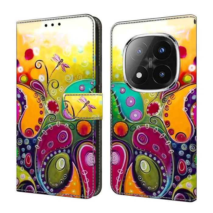 Funda para teléfono de cuero vegano pintado con efecto cristal, For Redmi 15C 5G / 4G Global 171mm, For Redmi Note 14 4G 164.84mm, For Redmi Note 14 Pro+ 5G / Poco X7, For Redmi Note 14 Pro 4G, For Redmi Note 14 4G 163.25mm, For Redmi Note 14 5G
