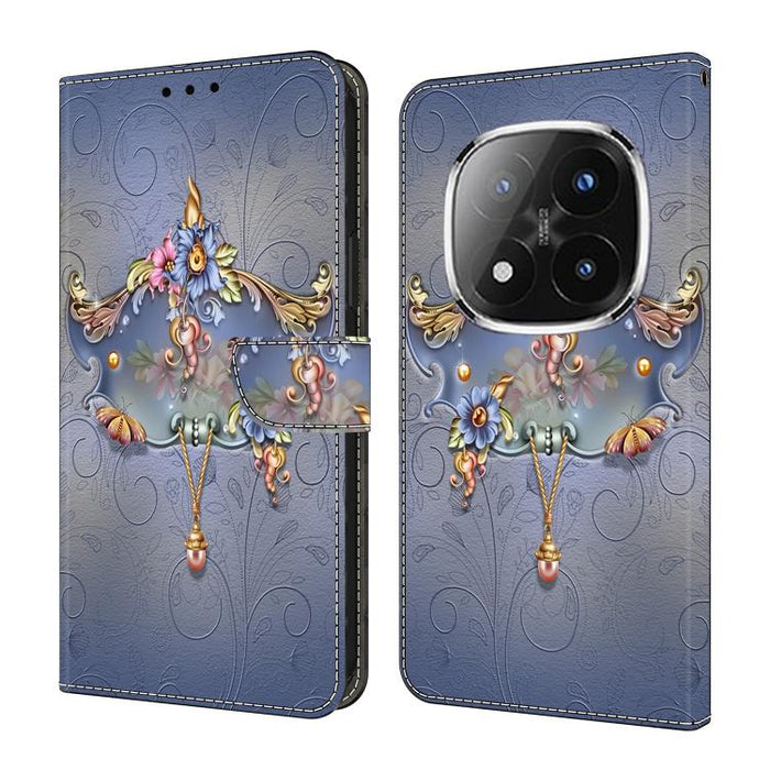 Funda para teléfono de cuero vegano pintado con efecto cristal, For Redmi 15C 5G / 4G Global 171mm, For Redmi Note 14 4G 164.84mm, For Redmi Note 14 Pro+ 5G / Poco X7, For Redmi Note 14 Pro 4G, For Redmi Note 14 4G 163.25mm, For Redmi Note 14 5G