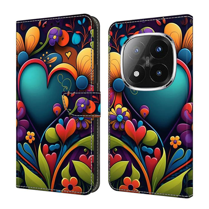 Funda para teléfono de cuero vegano pintado con efecto cristal, For Redmi 15C 5G / 4G Global 171mm, For Redmi Note 14 4G 164.84mm, For Redmi Note 14 Pro+ 5G / Poco X7, For Redmi Note 14 Pro 4G, For Redmi Note 14 4G 163.25mm, For Redmi Note 14 5G