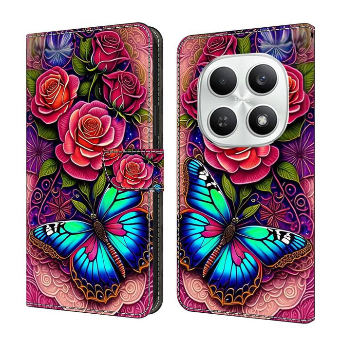 Funda para teléfono de cuero vegano pintado con efecto cristal, For Redmi A7 4G 171.8mm, For Redmi Note 15 4G / 5G Global 164mm, For Redmi Note 15 Pro 5G Global 163.6mm, For Redmi 15C 5G / 4G EU 173mm / Poco C85 5G                                      ...