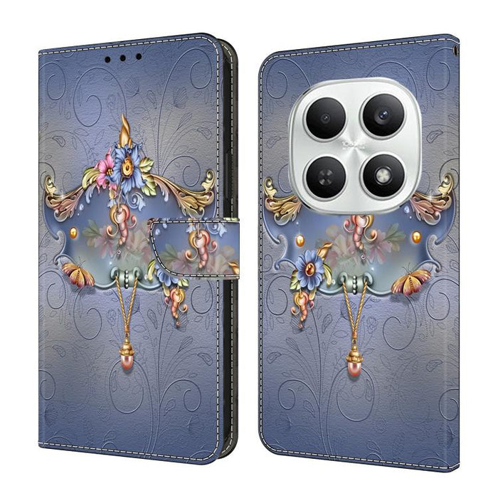 Funda para teléfono de cuero vegano pintado con efecto cristal, For Redmi A7 4G 171.8mm, For Redmi Note 15 4G / 5G Global 164mm, For Redmi Note 15 Pro 5G Global 163.6mm, For Redmi 15C 5G / 4G EU 173mm / Poco C85 5G                                      ...