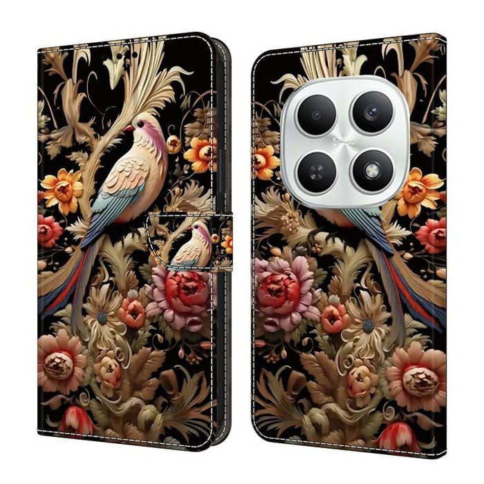 Funda para teléfono de cuero vegano pintado con efecto cristal, For Redmi A7 4G 171.8mm, For Redmi Note 15 4G / 5G Global 164mm, For Redmi Note 15 Pro 5G Global 163.6mm, For Redmi 15C 5G / 4G EU 173mm / Poco C85 5G                                      ...