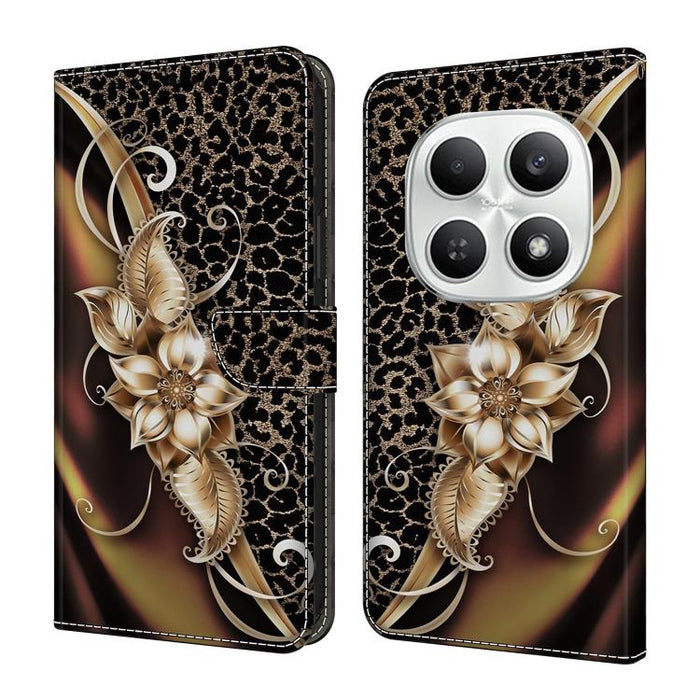 Funda para teléfono de cuero vegano pintado con efecto cristal, For Redmi A7 4G 171.8mm, For Redmi Note 15 4G / 5G Global 164mm, For Redmi Note 15 Pro 5G Global 163.6mm, For Redmi 15C 5G / 4G EU 173mm / Poco C85 5G                                      ...