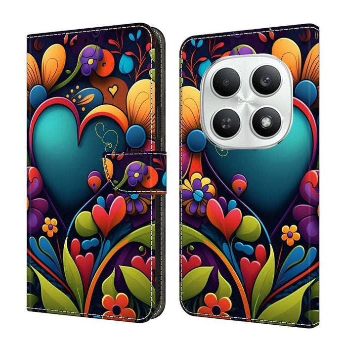 Funda para teléfono de cuero vegano pintado con efecto cristal, For Redmi A7 4G 171.8mm, For Redmi Note 15 4G / 5G Global 164mm, For Redmi Note 15 Pro 5G Global 163.6mm, For Redmi 15C 5G / 4G EU 173mm / Poco C85 5G                                      ...