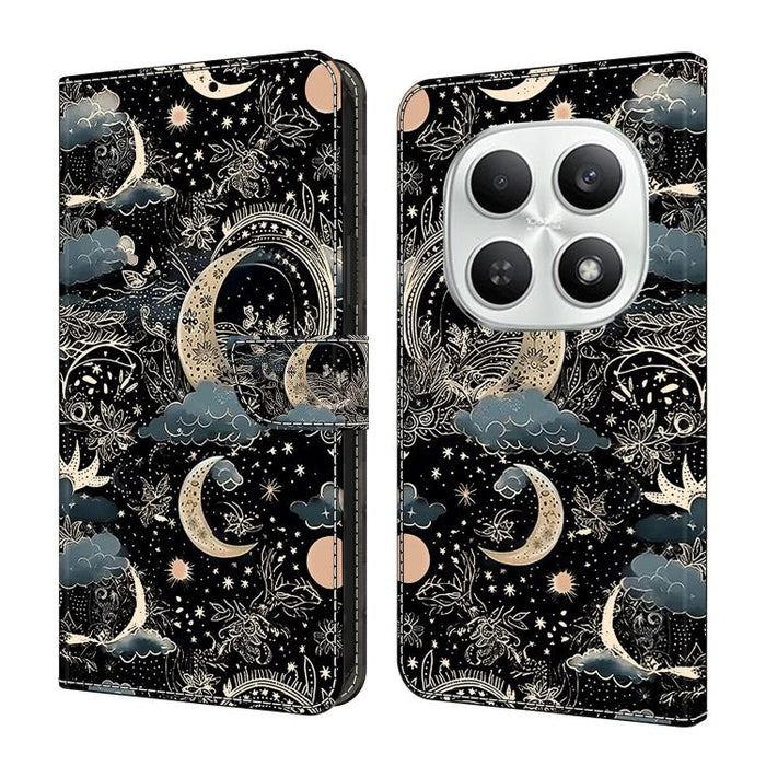 Funda para teléfono de cuero vegano pintado con efecto cristal, For Redmi A7 4G 171.8mm, For Redmi Note 15 4G / 5G Global 164mm, For Redmi Note 15 Pro 5G Global 163.6mm, For Redmi 15C 5G / 4G EU 173mm / Poco C85 5G                                      ...