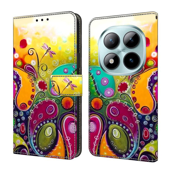 Funda para teléfono de cuero vegano pintado con efecto cristal, For Redmi A7 4G 171.8mm, For Redmi Note 15 4G / 5G Global 164mm, For Redmi Note 15 Pro 5G Global 163.6mm, For Redmi 15C 5G / 4G EU 173mm / Poco C85 5G                                      ...