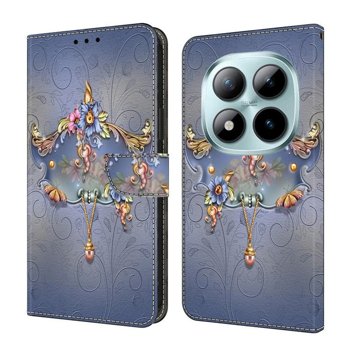 Funda para teléfono de cuero vegano pintado con efecto cristal, For Redmi A7 4G 171.8mm, For Redmi Note 15 4G / 5G Global 164mm, For Redmi Note 15 Pro 5G Global 163.6mm, For Redmi 15C 5G / 4G EU 173mm / Poco C85 5G                                      ...