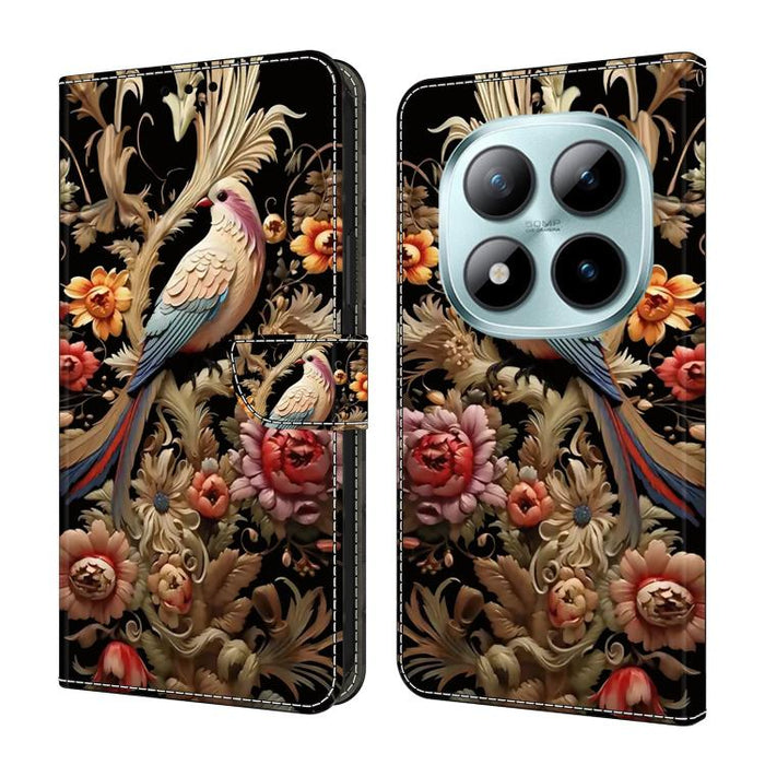 Funda para teléfono de cuero vegano pintado con efecto cristal, For Redmi A7 4G 171.8mm, For Redmi Note 15 4G / 5G Global 164mm, For Redmi Note 15 Pro 5G Global 163.6mm, For Redmi 15C 5G / 4G EU 173mm / Poco C85 5G                                      ...