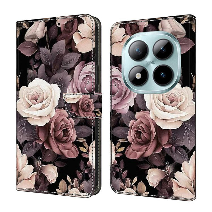 Funda para teléfono de cuero vegano pintado con efecto cristal, For Redmi A7 4G 171.8mm, For Redmi Note 15 4G / 5G Global 164mm, For Redmi Note 15 Pro 5G Global 163.6mm, For Redmi 15C 5G / 4G EU 173mm / Poco C85 5G                                      ...