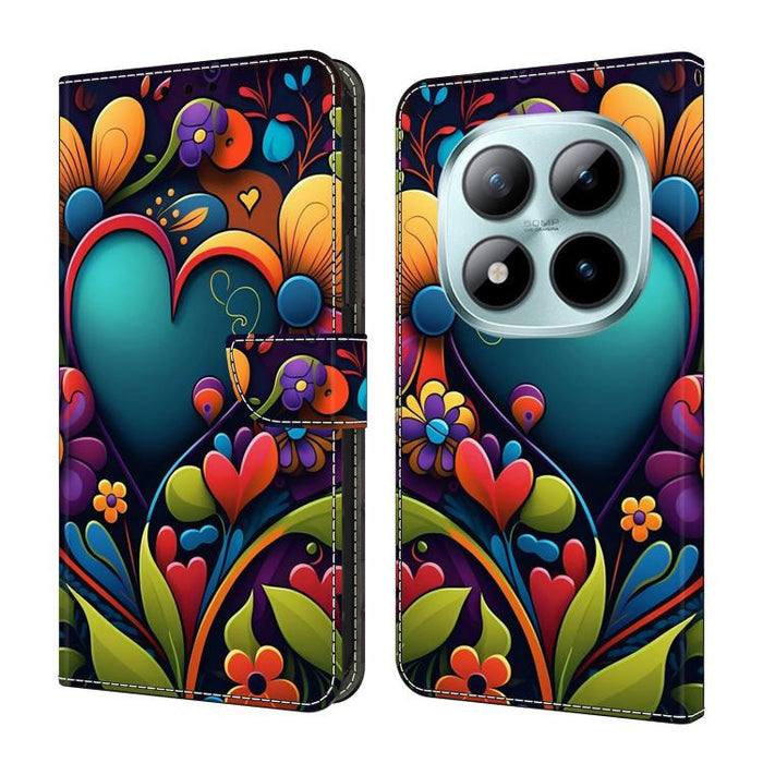 Funda para teléfono de cuero vegano pintado con efecto cristal, For Redmi A7 4G 171.8mm, For Redmi Note 15 4G / 5G Global 164mm, For Redmi Note 15 Pro 5G Global 163.6mm, For Redmi 15C 5G / 4G EU 173mm / Poco C85 5G                                      ...