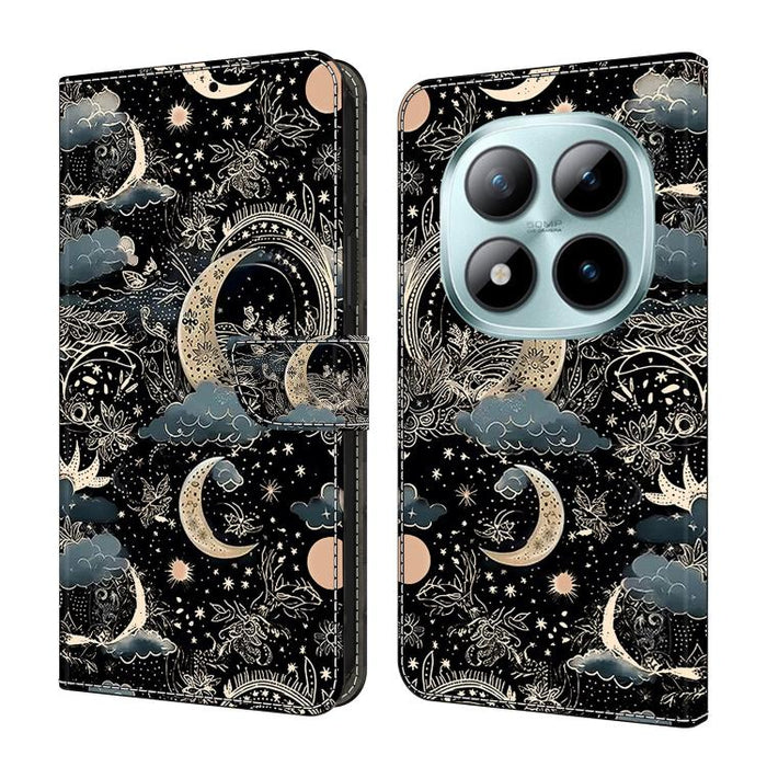 Funda para teléfono de cuero vegano pintado con efecto cristal, For Redmi A7 4G 171.8mm, For Redmi Note 15 4G / 5G Global 164mm, For Redmi Note 15 Pro 5G Global 163.6mm, For Redmi 15C 5G / 4G EU 173mm / Poco C85 5G                                      ...
