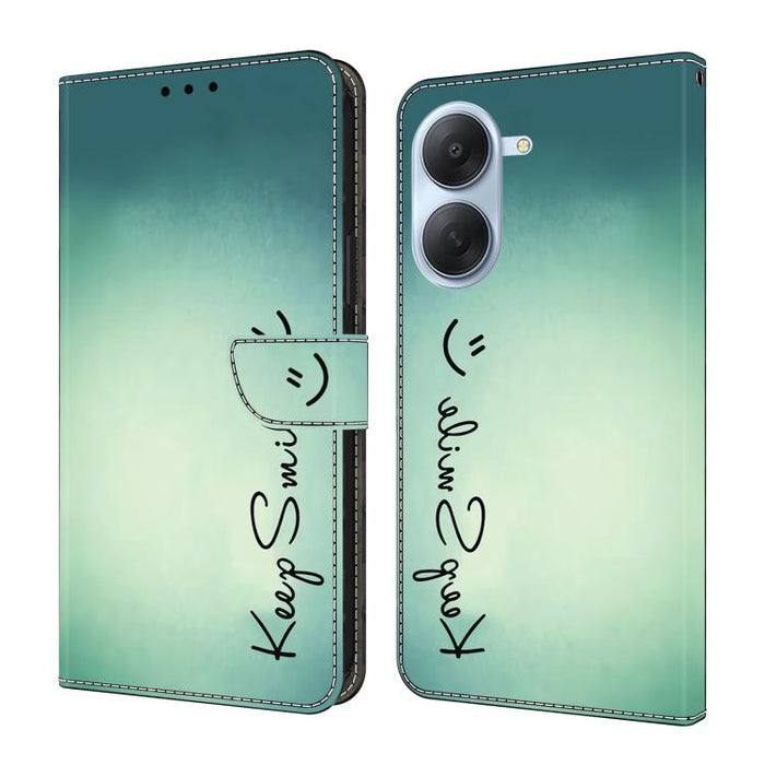 Funda para teléfono de cuero vegano pintado con efecto cristal, For Redmi A7 4G 171.8mm, For Redmi Note 15 4G / 5G Global 164mm, For Redmi Note 15 Pro 5G Global 163.6mm, For Redmi 15C 5G / 4G EU 173mm / Poco C85 5G                                      ...