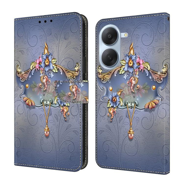 Funda para teléfono de cuero vegano pintado con efecto cristal, For Redmi A7 4G 171.8mm, For Redmi Note 15 4G / 5G Global 164mm, For Redmi Note 15 Pro 5G Global 163.6mm, For Redmi 15C 5G / 4G EU 173mm / Poco C85 5G                                      ...