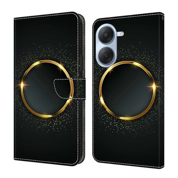 Funda para teléfono de cuero vegano pintado con efecto cristal, For Redmi A7 4G 171.8mm, For Redmi Note 15 4G / 5G Global 164mm, For Redmi Note 15 Pro 5G Global 163.6mm, For Redmi 15C 5G / 4G EU 173mm / Poco C85 5G                                      ...