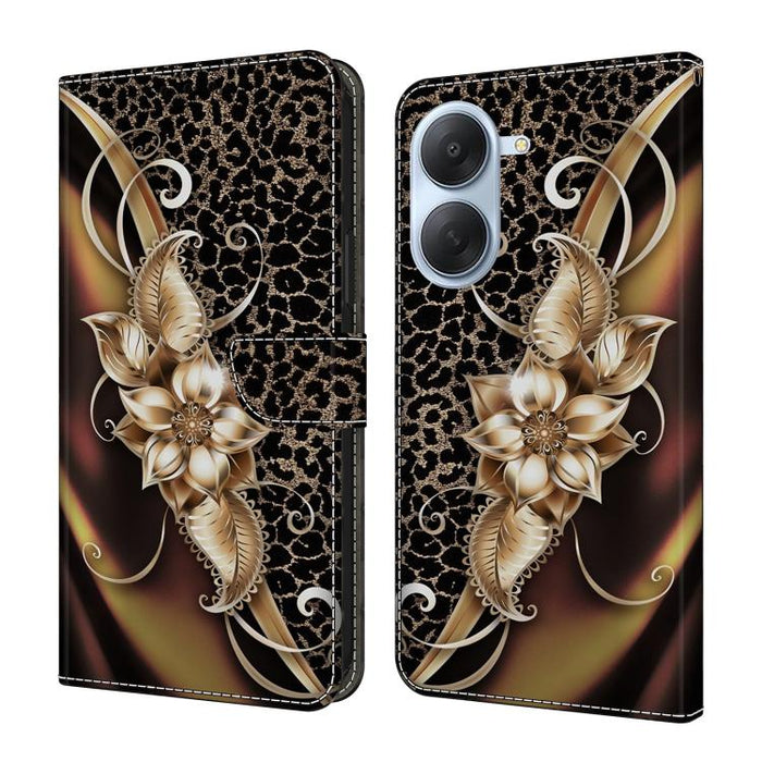 Funda para teléfono de cuero vegano pintado con efecto cristal, For Redmi A7 4G 171.8mm, For Redmi Note 15 4G / 5G Global 164mm, For Redmi Note 15 Pro 5G Global 163.6mm, For Redmi 15C 5G / 4G EU 173mm / Poco C85 5G                                      ...