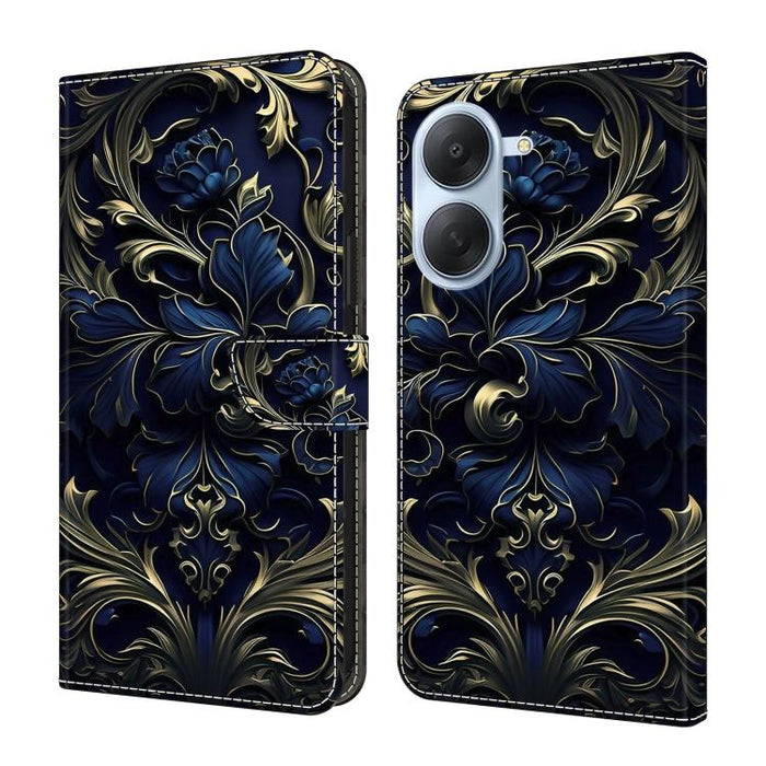 Funda para teléfono de cuero vegano pintado con efecto cristal, For Redmi A7 4G 171.8mm, For Redmi Note 15 4G / 5G Global 164mm, For Redmi Note 15 Pro 5G Global 163.6mm, For Redmi 15C 5G / 4G EU 173mm / Poco C85 5G                                      ...