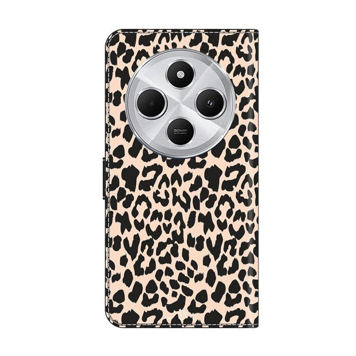 Funda para teléfono de cuero vegano pintado con efecto cristal, For Redmi 14C 4G, For Redmi 13C 4G / 5G, For Redmi K70E / Poco X6 Pro