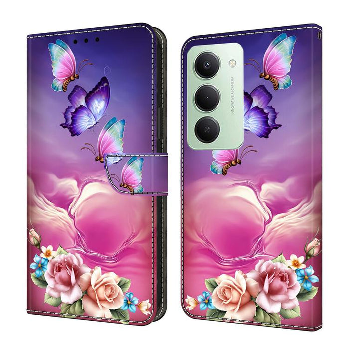 Funda para teléfono de cuero vegano pintado con efecto cristal, For Redmi Note 15 4G / 5G Global 164mm, For Redmi Note 15 Pro 5G Global 163.6mm, For Redmi 15C 5G / 4G EU 173mm / Poco C85 5G, For Redmi 15 5G Global / 15 4G SEA 169.5mm                   ...