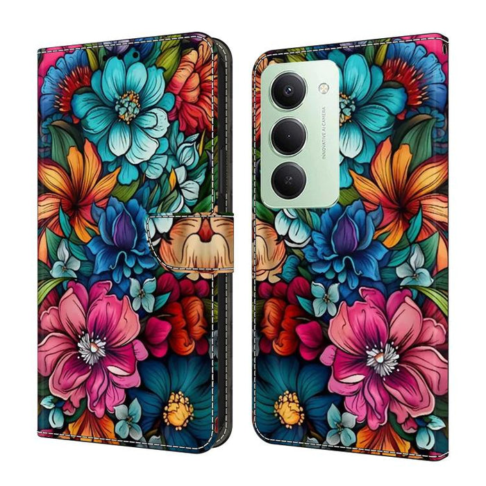 Funda para teléfono de cuero vegano pintado con efecto cristal, For Redmi Note 15 4G / 5G Global 164mm, For Redmi Note 15 Pro 5G Global 163.6mm, For Redmi 15C 5G / 4G EU 173mm / Poco C85 5G, For Redmi 15 5G Global / 15 4G SEA 169.5mm                   ...