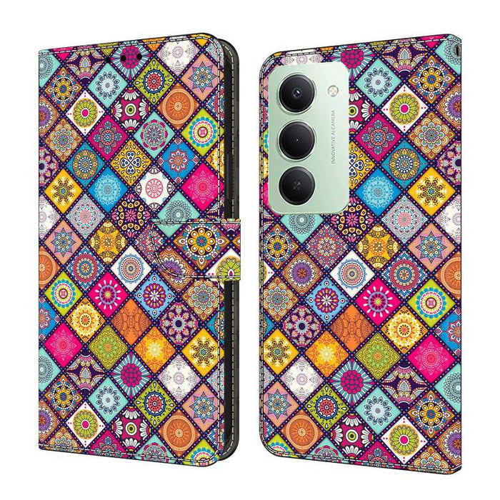 Funda para teléfono de cuero vegano pintado con efecto cristal, For Redmi Note 15 4G / 5G Global 164mm, For Redmi Note 15 Pro 5G Global 163.6mm, For Redmi 15C 5G / 4G EU 173mm / Poco C85 5G, For Redmi 15 5G Global / 15 4G SEA 169.5mm                   ...