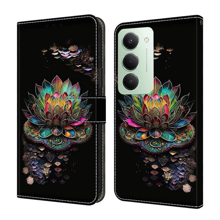 Funda para teléfono de cuero vegano pintado con efecto cristal, For Redmi Note 15 4G / 5G Global 164mm, For Redmi Note 15 Pro 5G Global 163.6mm, For Redmi 15C 5G / 4G EU 173mm / Poco C85 5G, For Redmi 15 5G Global / 15 4G SEA 169.5mm                   ...