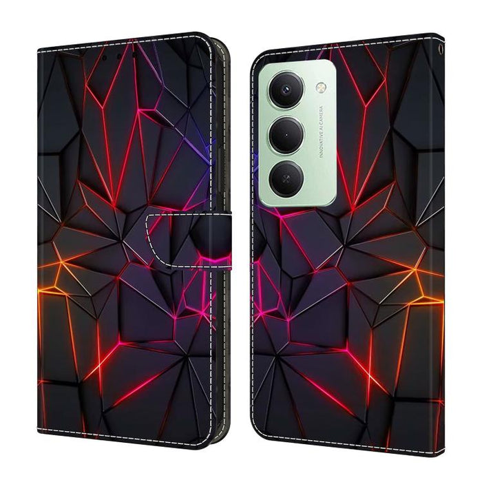 Funda para teléfono de cuero vegano pintado con efecto cristal, For Redmi Note 15 4G / 5G Global 164mm, For Redmi Note 15 Pro 5G Global 163.6mm, For Redmi 15C 5G / 4G EU 173mm / Poco C85 5G, For Redmi 15 5G Global / 15 4G SEA 169.5mm                   ...