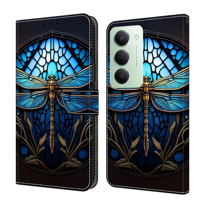 Funda para teléfono de cuero vegano pintado con efecto cristal, For Redmi Note 15 4G / 5G Global 164mm, For Redmi Note 15 Pro 5G Global 163.6mm, For Redmi 15C 5G / 4G EU 173mm / Poco C85 5G, For Redmi 15 5G Global / 15 4G SEA 169.5mm                   ...