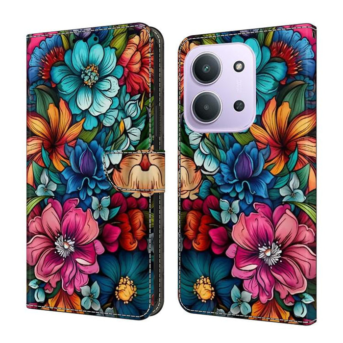 Funda para teléfono de cuero vegano pintado con efecto cristal, For Redmi Note 15 4G / 5G Global 164mm, For Redmi Note 15 Pro 5G Global 163.6mm, For Redmi 15C 5G / 4G EU 173mm / Poco C85 5G, For Redmi 15 5G Global / 15 4G SEA 169.5mm                   ...