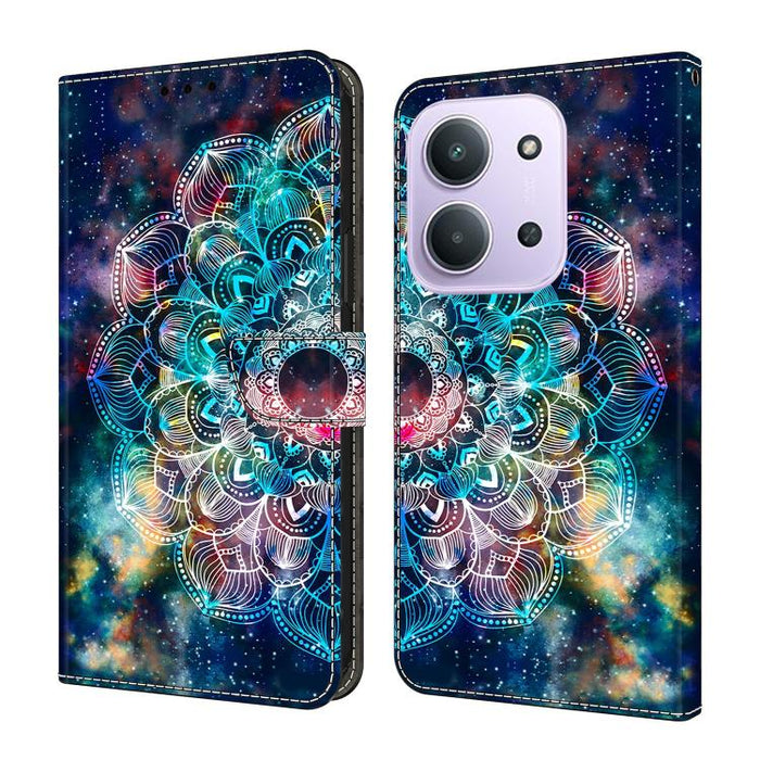 Funda para teléfono de cuero vegano pintado con efecto cristal, For Redmi Note 15 4G / 5G Global 164mm, For Redmi Note 15 Pro 5G Global 163.6mm, For Redmi 15C 5G / 4G EU 173mm / Poco C85 5G, For Redmi 15 5G Global / 15 4G SEA 169.5mm                   ...