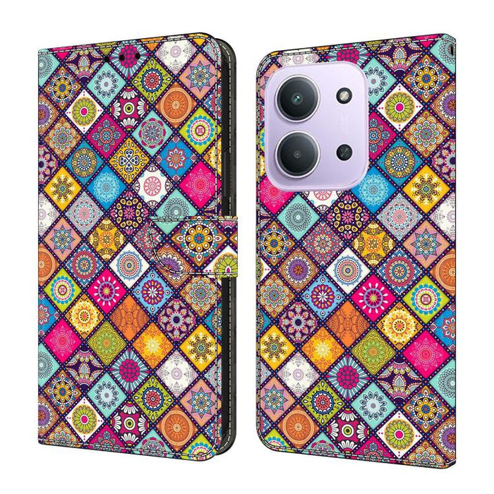 Funda para teléfono de cuero vegano pintado con efecto cristal, For Redmi Note 15 4G / 5G Global 164mm, For Redmi Note 15 Pro 5G Global 163.6mm, For Redmi 15C 5G / 4G EU 173mm / Poco C85 5G, For Redmi 15 5G Global / 15 4G SEA 169.5mm                   ...