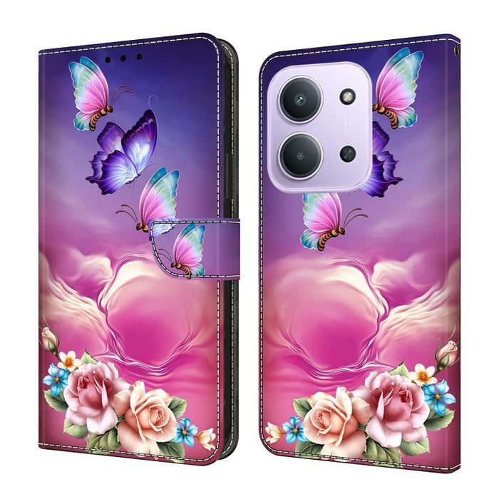 Funda para teléfono de cuero vegano pintado con efecto cristal, For Redmi Note 15 4G / 5G Global 164mm, For Redmi Note 15 Pro 5G Global 163.6mm, For Redmi 15C 5G / 4G EU 173mm / Poco C85 5G, For Redmi 15 5G Global / 15 4G SEA 169.5mm                   ...