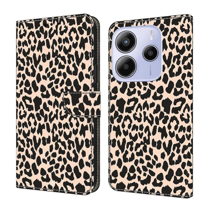 Funda para teléfono de cuero vegano pintado con efecto cristal, For Redmi Note 14 4G 164.84mm, For Redmi Note 14 Pro+ 5G / Poco X7, For Redmi Note 14 Pro 4G, For Redmi Note 14 4G 163.25mm, For Redmi Note 14 5G, For Redmi Note 14 Pro 5G