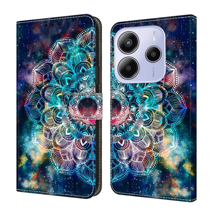 Funda para teléfono de cuero vegano pintado con efecto cristal, For Redmi Note 14 4G 164.84mm, For Redmi Note 14 Pro+ 5G / Poco X7, For Redmi Note 14 Pro 4G, For Redmi Note 14 4G 163.25mm, For Redmi Note 14 5G, For Redmi Note 14 Pro 5G