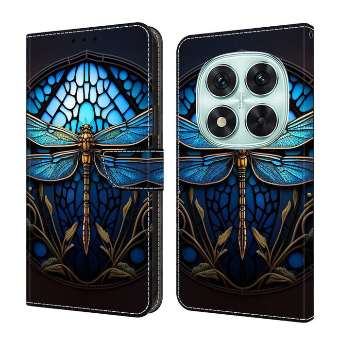 Funda para teléfono de cuero vegano pintado con efecto cristal, For Redmi Note 14 4G 164.84mm, For Redmi Note 14 Pro+ 5G / Poco X7, For Redmi Note 14 Pro 4G, For Redmi Note 14 4G 163.25mm, For Redmi Note 14 5G, For Redmi Note 14 Pro 5G