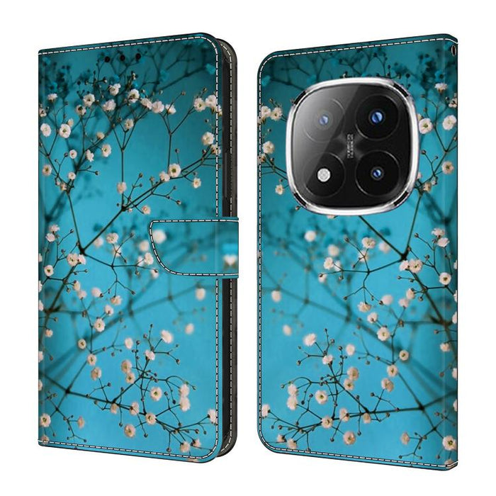 Funda para teléfono de cuero vegano pintado con efecto cristal, For Redmi Note 14 4G 164.84mm, For Redmi Note 14 Pro+ 5G / Poco X7, For Redmi Note 14 Pro 4G, For Redmi Note 14 4G 163.25mm, For Redmi Note 14 5G, For Redmi Note 14 Pro 5G