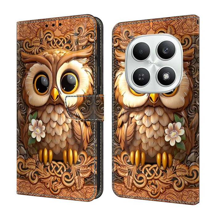 Funda para teléfono de cuero vegano pintado con efecto cristal, For Redmi Note 15 4G / 5G Global 164mm, For Redmi Note 15 Pro 5G Global 163.6mm, For Redmi 15C 5G / 4G EU 173mm / Poco C85 5G, For Redmi 15 5G Global / 15 4G SEA 169.5mm                   ...