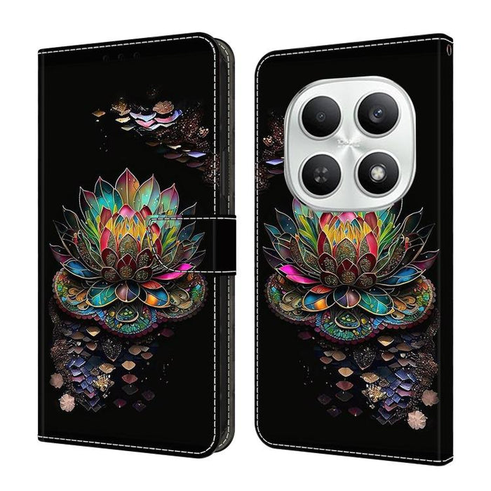 Funda para teléfono de cuero vegano pintado con efecto cristal, For Redmi Note 15 4G / 5G Global 164mm, For Redmi Note 15 Pro 5G Global 163.6mm, For Redmi 15C 5G / 4G EU 173mm / Poco C85 5G, For Redmi 15 5G Global / 15 4G SEA 169.5mm                   ...