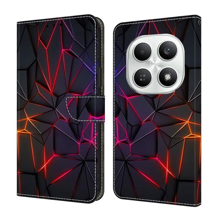 Funda para teléfono de cuero vegano pintado con efecto cristal, For Redmi Note 15 4G / 5G Global 164mm, For Redmi Note 15 Pro 5G Global 163.6mm, For Redmi 15C 5G / 4G EU 173mm / Poco C85 5G, For Redmi 15 5G Global / 15 4G SEA 169.5mm                   ...