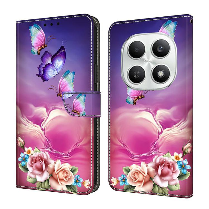 Funda para teléfono de cuero vegano pintado con efecto cristal, For Redmi Note 15 4G / 5G Global 164mm, For Redmi Note 15 Pro 5G Global 163.6mm, For Redmi 15C 5G / 4G EU 173mm / Poco C85 5G, For Redmi 15 5G Global / 15 4G SEA 169.5mm                   ...
