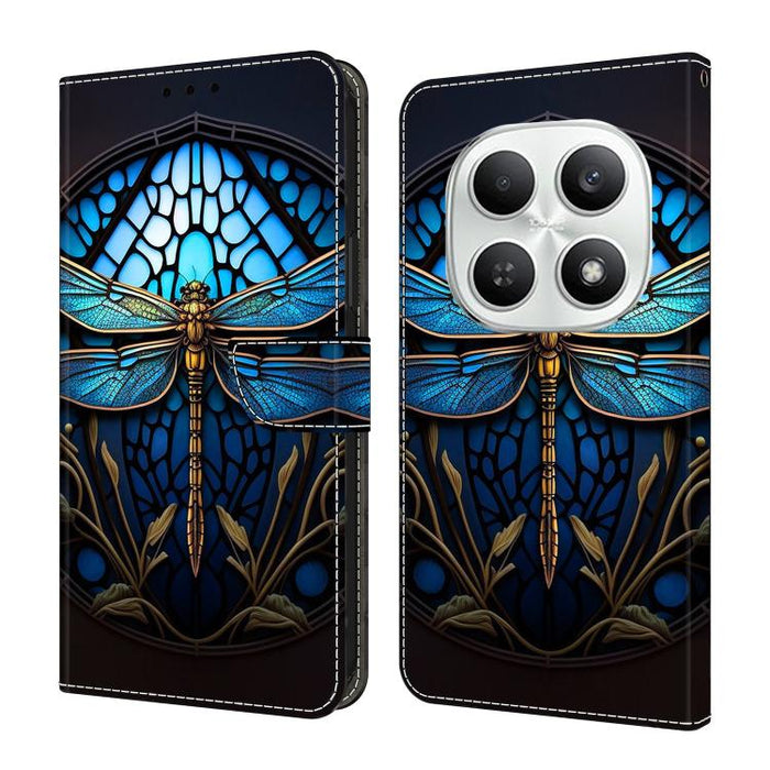 Funda para teléfono de cuero vegano pintado con efecto cristal, For Redmi Note 15 4G / 5G Global 164mm, For Redmi Note 15 Pro 5G Global 163.6mm, For Redmi 15C 5G / 4G EU 173mm / Poco C85 5G, For Redmi 15 5G Global / 15 4G SEA 169.5mm                   ...
