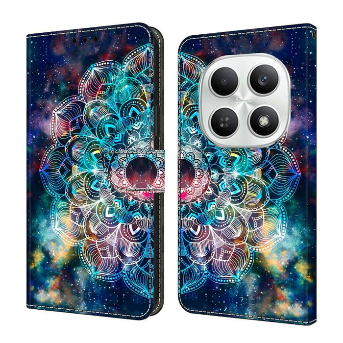 Funda para teléfono de cuero vegano pintado con efecto cristal, For Redmi Note 15 4G / 5G Global 164mm, For Redmi Note 15 Pro 5G Global 163.6mm, For Redmi 15C 5G / 4G EU 173mm / Poco C85 5G, For Redmi 15 5G Global / 15 4G SEA 169.5mm                   ...