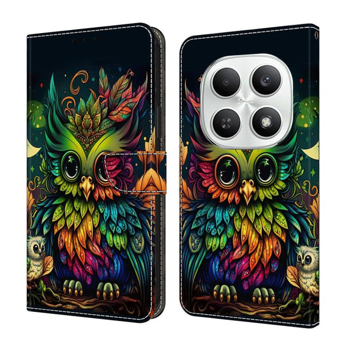Funda para teléfono de cuero vegano pintado con efecto cristal, For Redmi Note 15 4G / 5G Global 164mm, For Redmi Note 15 Pro 5G Global 163.6mm, For Redmi 15C 5G / 4G EU 173mm / Poco C85 5G, For Redmi 15 5G Global / 15 4G SEA 169.5mm                   ...
