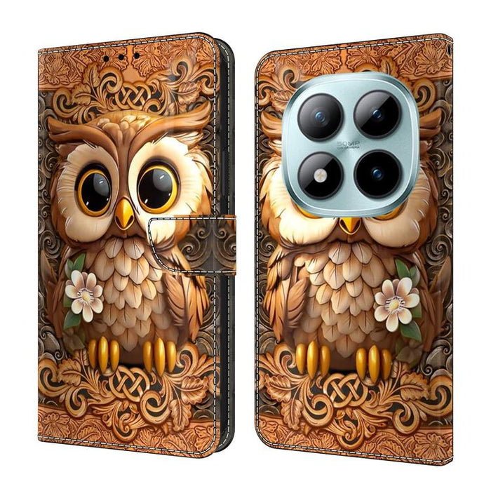 Funda para teléfono de cuero vegano pintado con efecto cristal, For Redmi Note 15 4G / 5G Global 164mm, For Redmi Note 15 Pro 5G Global 163.6mm, For Redmi 15C 5G / 4G EU 173mm / Poco C85 5G, For Redmi 15 5G Global / 15 4G SEA 169.5mm                   ...