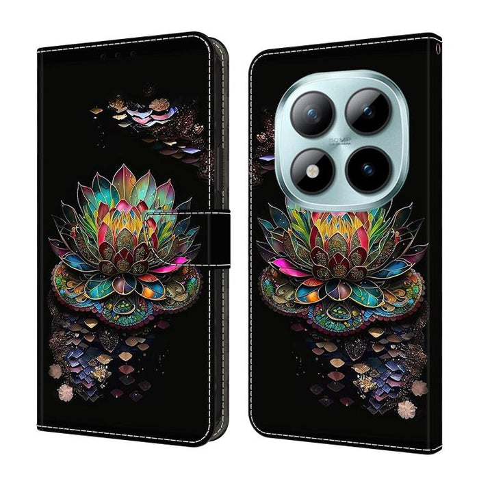 Funda para teléfono de cuero vegano pintado con efecto cristal, For Redmi Note 15 4G / 5G Global 164mm, For Redmi Note 15 Pro 5G Global 163.6mm, For Redmi 15C 5G / 4G EU 173mm / Poco C85 5G, For Redmi 15 5G Global / 15 4G SEA 169.5mm                   ...