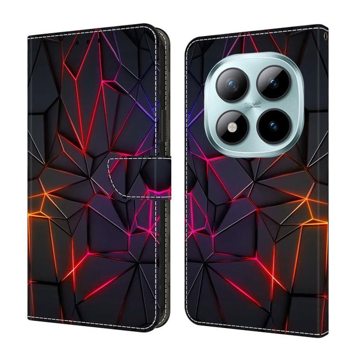 Funda para teléfono de cuero vegano pintado con efecto cristal, For Redmi Note 15 4G / 5G Global 164mm, For Redmi Note 15 Pro 5G Global 163.6mm, For Redmi 15C 5G / 4G EU 173mm / Poco C85 5G, For Redmi 15 5G Global / 15 4G SEA 169.5mm                   ...