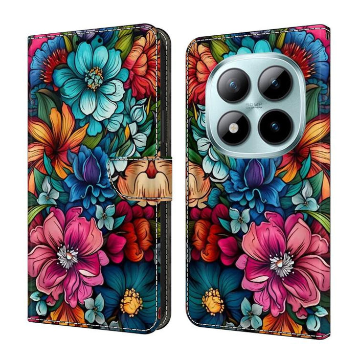 Funda para teléfono de cuero vegano pintado con efecto cristal, For Redmi Note 15 4G / 5G Global 164mm, For Redmi Note 15 Pro 5G Global 163.6mm, For Redmi 15C 5G / 4G EU 173mm / Poco C85 5G, For Redmi 15 5G Global / 15 4G SEA 169.5mm                   ...